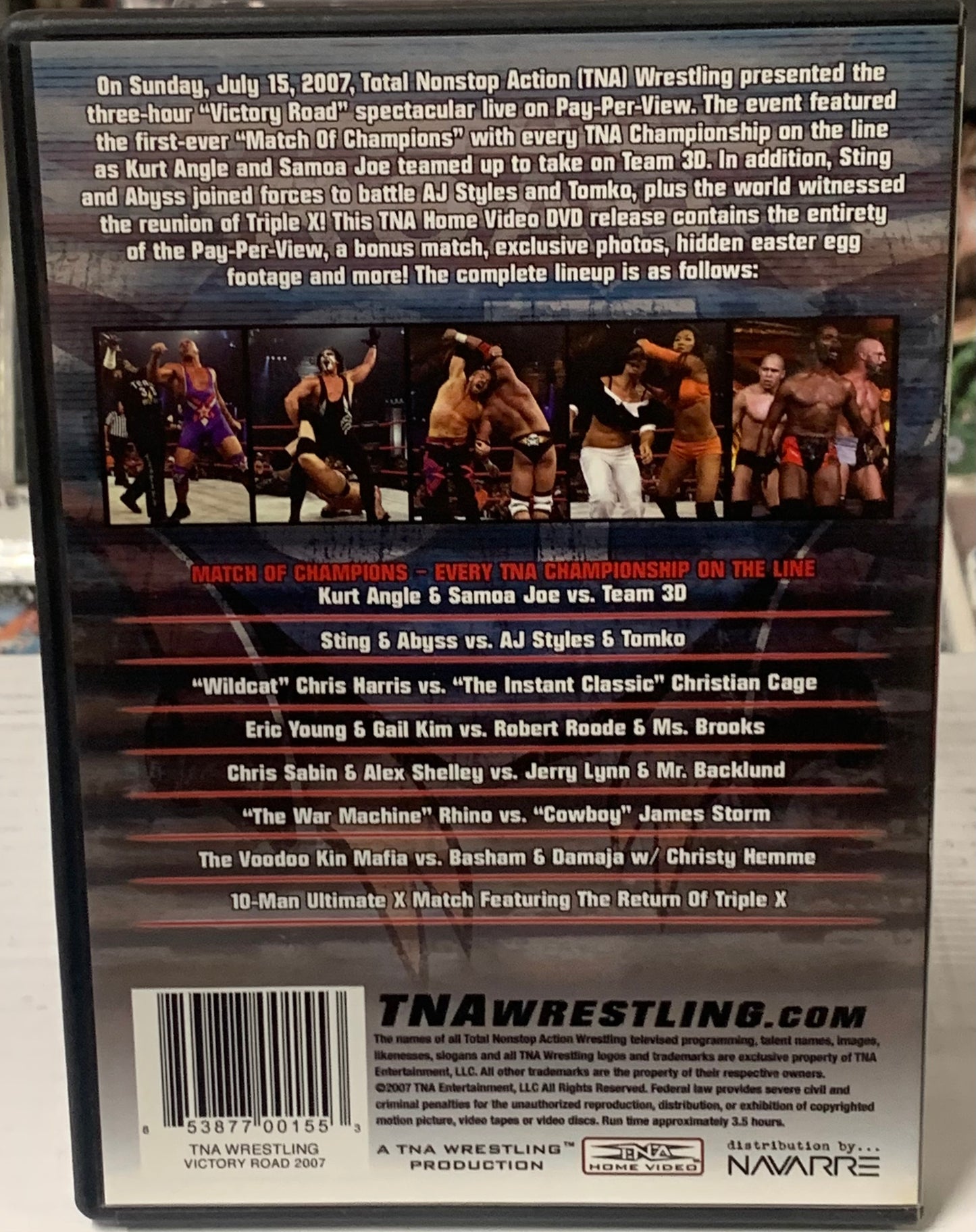 TNA DVD “Victory Road 2007” (Angle, Samoa Joe, Team 3D, Sting & so much more)