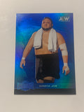 Samoa Joe 2022 AEW Metal Universe Blue SP Parallel Card