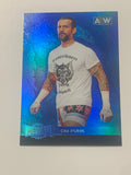 CM Punk 2022 AEW Metal Universe Blue SP Parallel Card