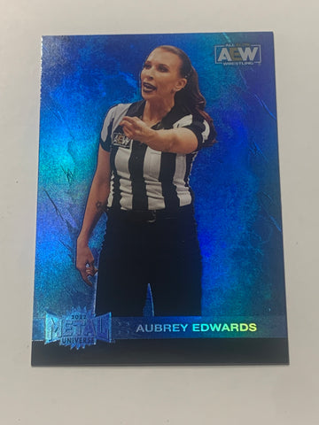 Aubrey Edwards 2022 AEW Metal Universe Blue SP Parallel Card