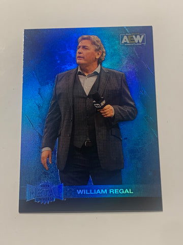William Regal 2022  AEW Metal Universe Blue SP Parallel Card