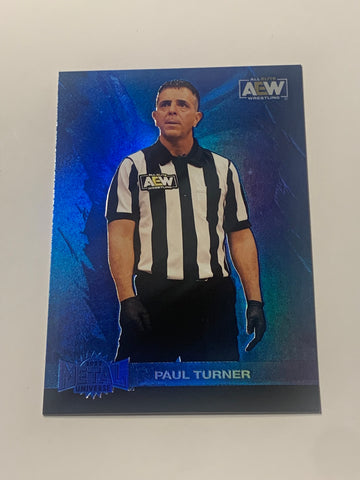Paul Turner 2022 AEW Metal Universe Blue SP Parallel Card