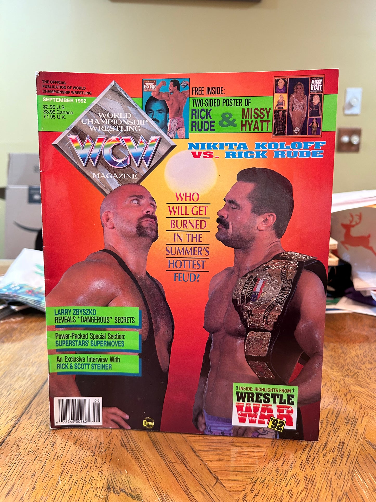 WCW Official Magazine September 1992 (Missy Hyatt Poster Inside)