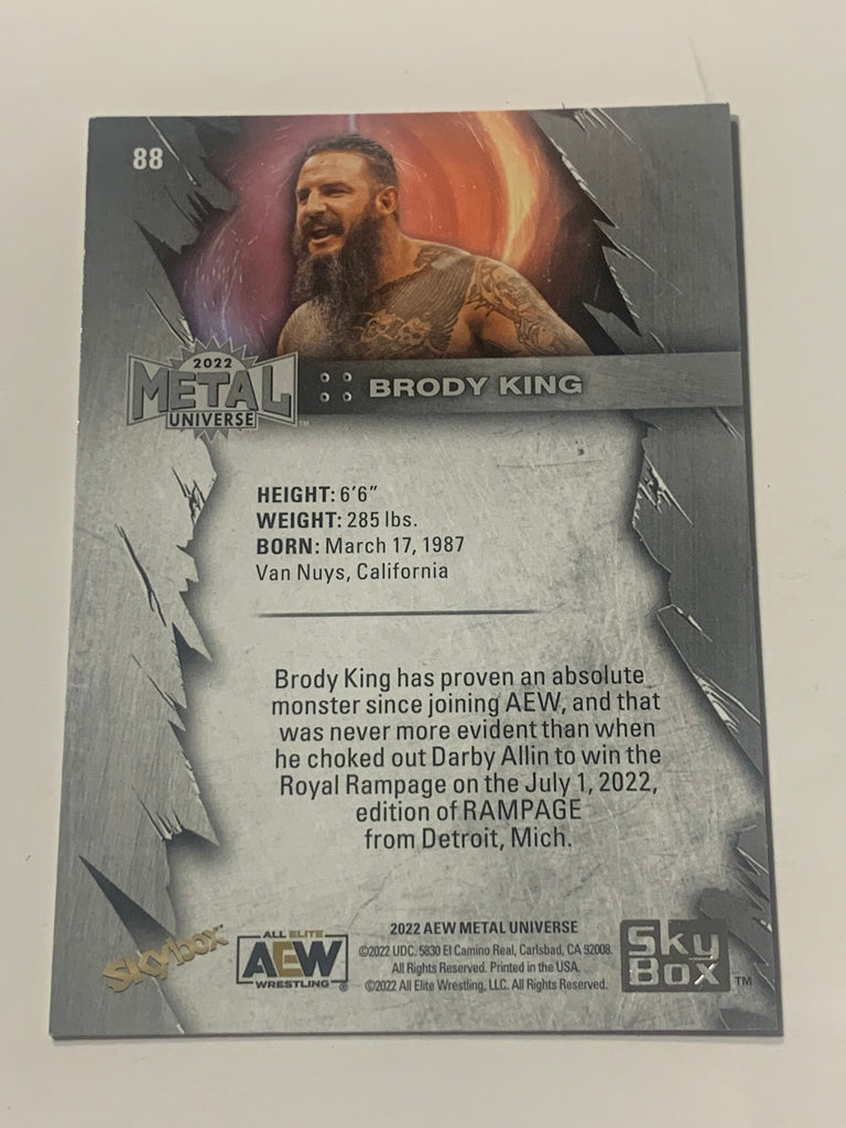 Brody King 2022 AEW Skybox Metal Universe Card The Wrestling Universe
