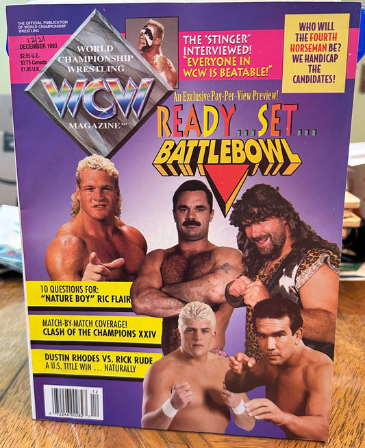 WCW Official Magazine December 1993 (Rick Rude, Sid Vicious, Cactus Jack & much more)
