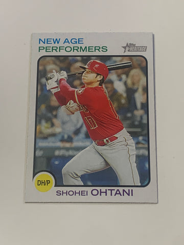 Shohei Ohtani 2022 Topps Heritage New Age Performers Insert Card