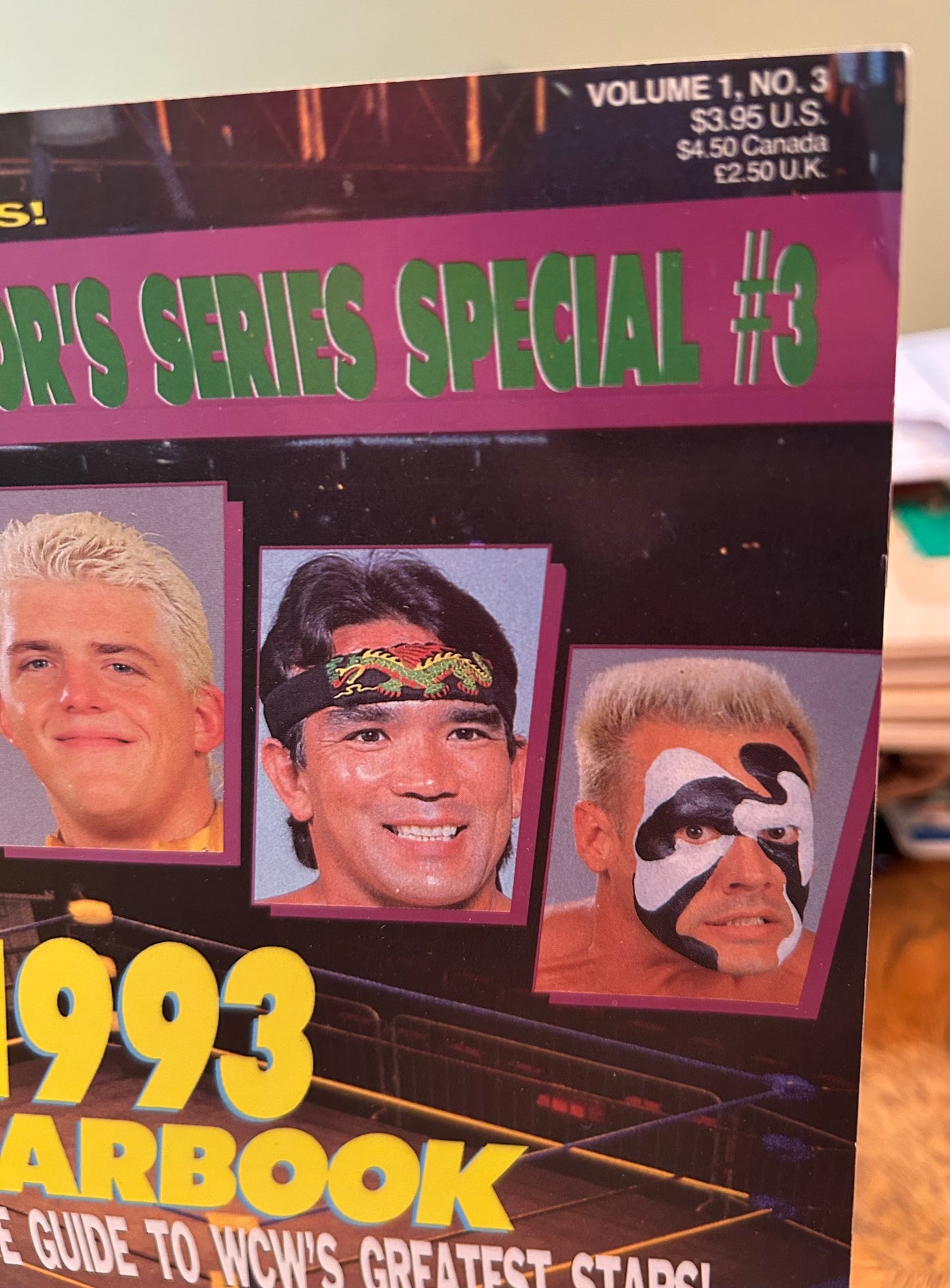 WCW Official Magazine Vol. 1,#3 (Collector’s Cards Inside, Cactus Jack Rookie Card)