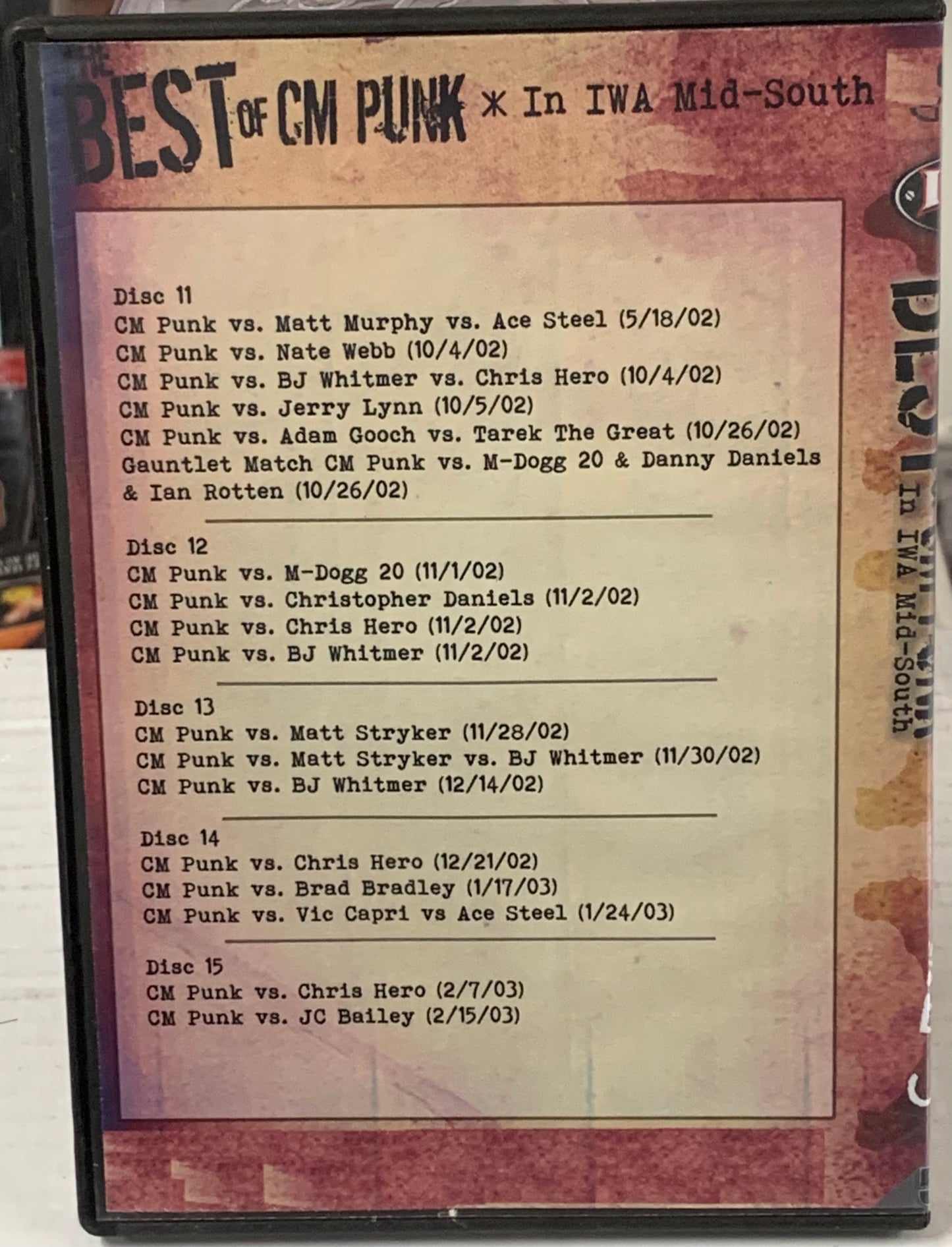 The Best of CM Punk Vol 3 in IWA Mid-South (5-Disc Set)