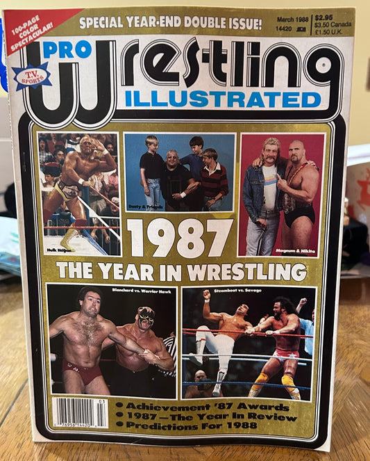 PWI Pro Wrestling Illustrated Magazine March 1988 (Special Year End Double Issue)