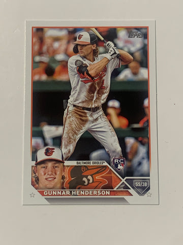 Gunnar Henderson 2023 Topps Rookie Baseball Card Orioles