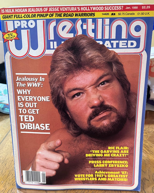 PWI Pro Wrestling Illustrated Magazine January 1988 (Road Warriors Full Color Poster)