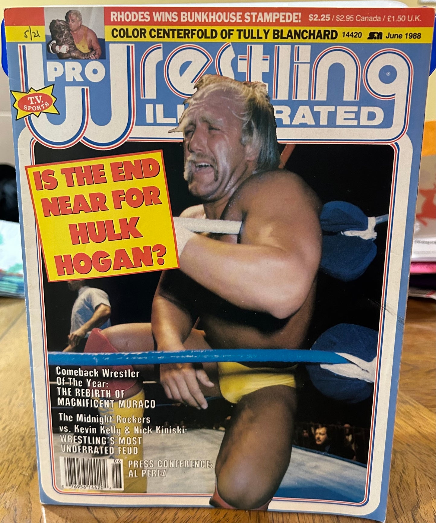 PWI Pro Wrestling Illustrated Magazine June 1988 (Tully Blanchard Full Color Poster Inside)