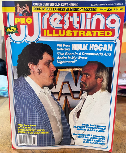 PWI Pro Wrestling Illustrated Magazine July 1988 (Curt Hennig Full Color Poster Inside)