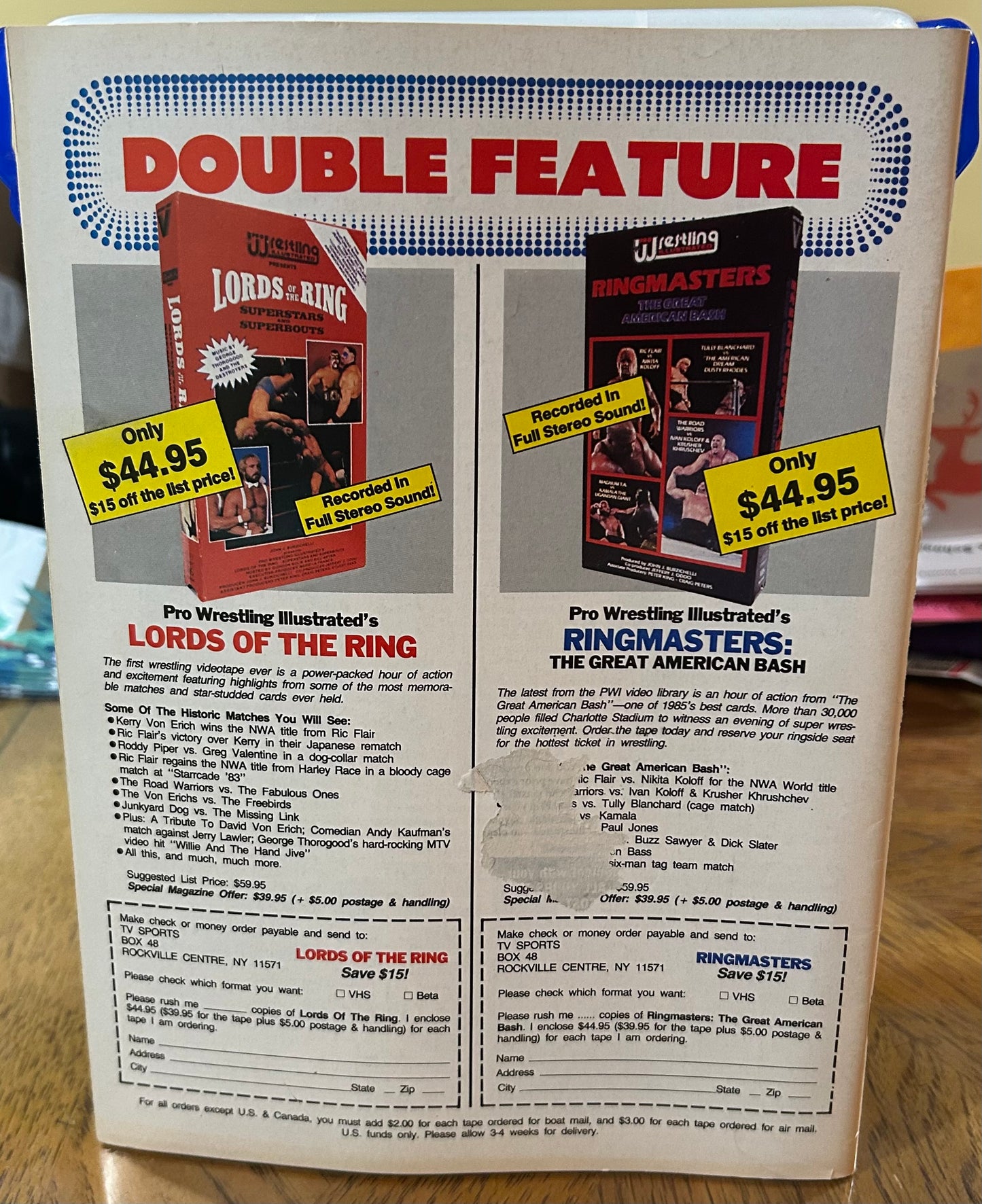 PWI Pro Wrestling Illustrated Magazine July 1988 (Curt Hennig Full Color Poster Inside)