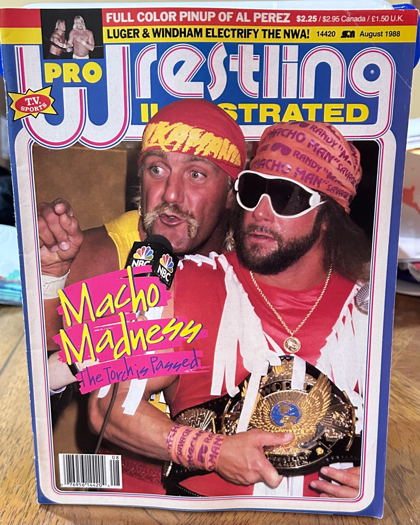 PWI Pro Wrestling Illustrated Magazine August 1988 (Al Perez Full Color Poster Inside)