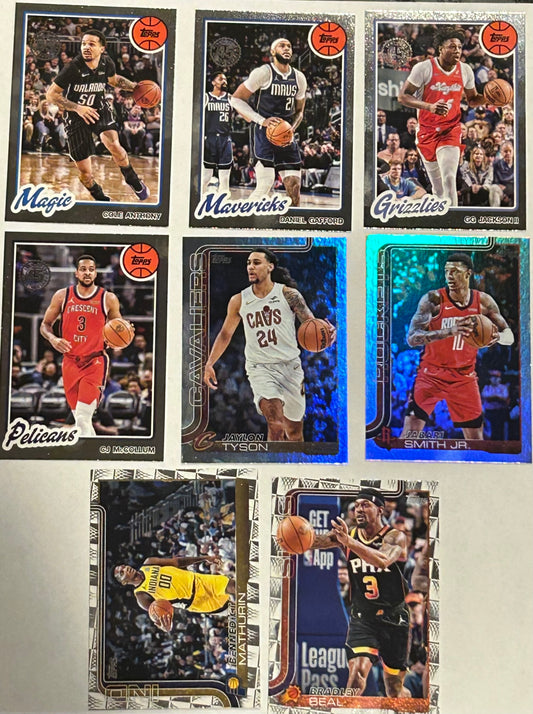 * 2025-26 Topps Basketball INSERTS Card Lot (8 Different Cards)