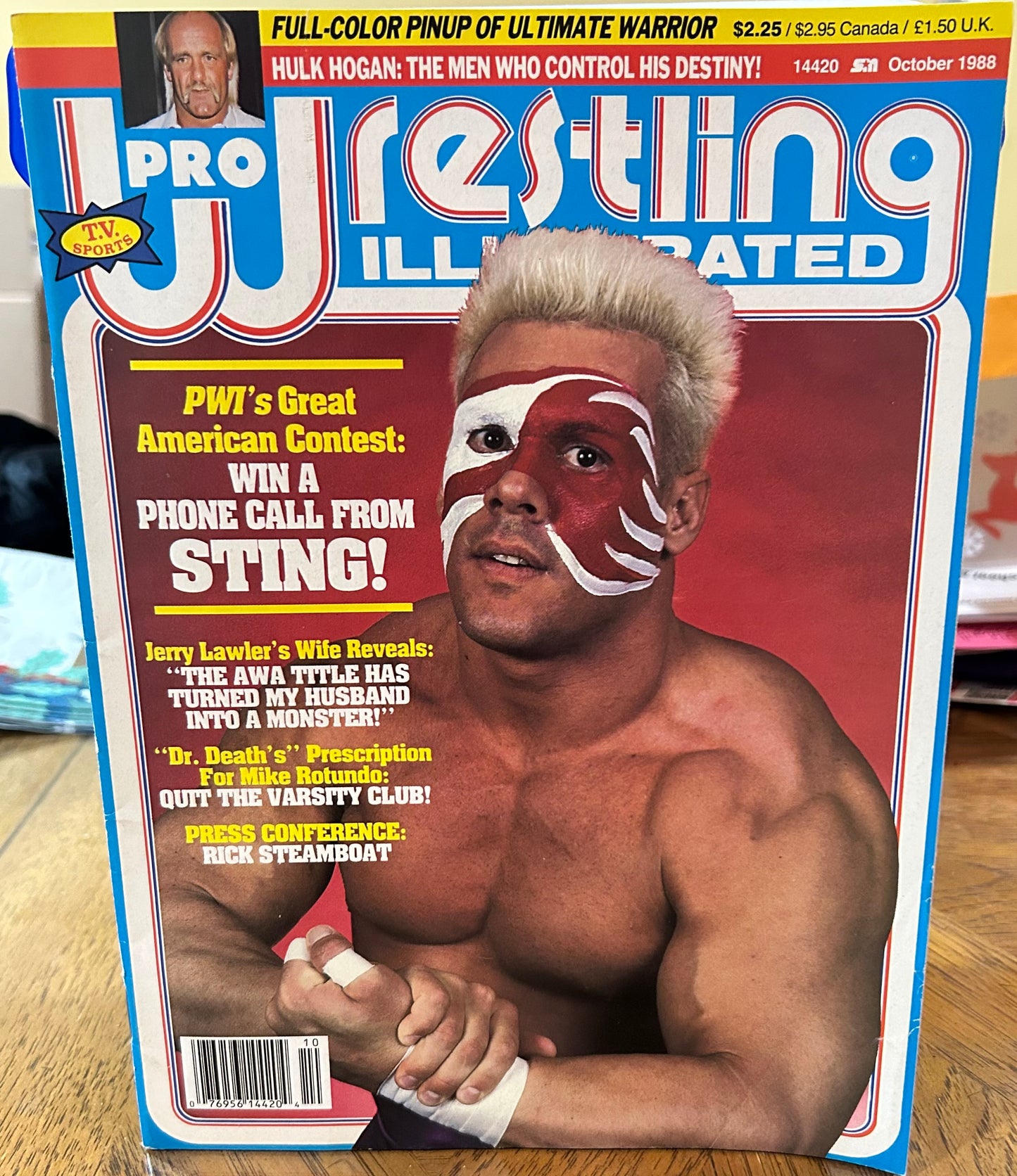 PWI Pro Wrestling Illustrated Magazine October 1988 (Ultimate Warrior Full Color Poster Inside)