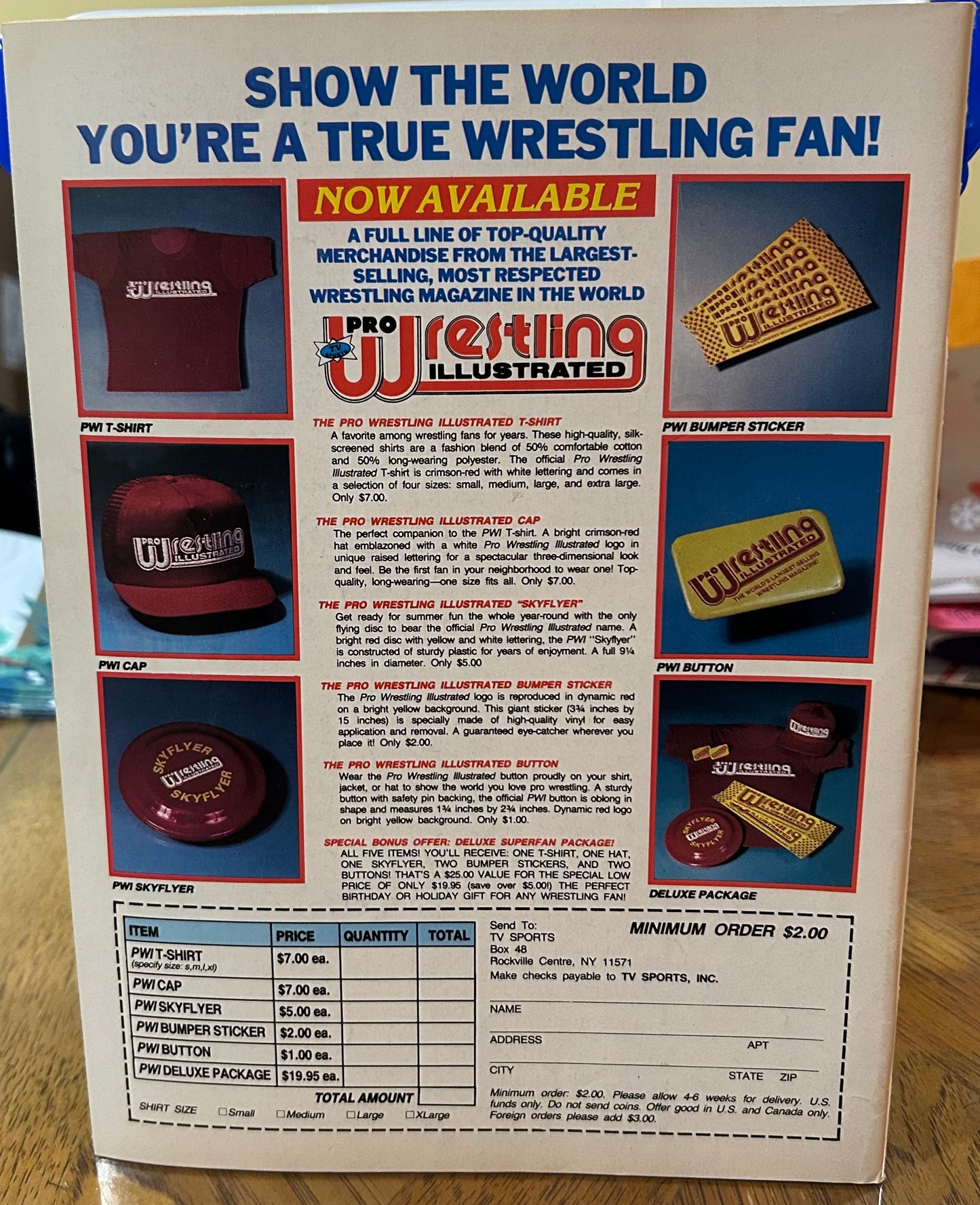 PWI Pro Wrestling Illustrated Magazine October 1988 (Ultimate Warrior Full Color Poster Inside)