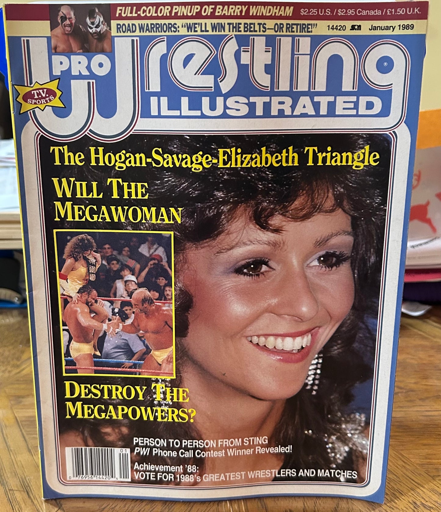 PWI Pro Wrestling Illustrated Magazine Jan. 1989 (Barry Windham Full Color Pister Inside)