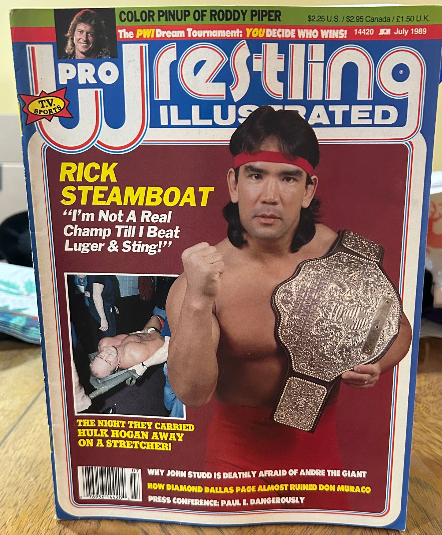 PWI Pro Wrestling Illustrated Magazine July 1989 (Roddy Piper Full Color Poster Inside)