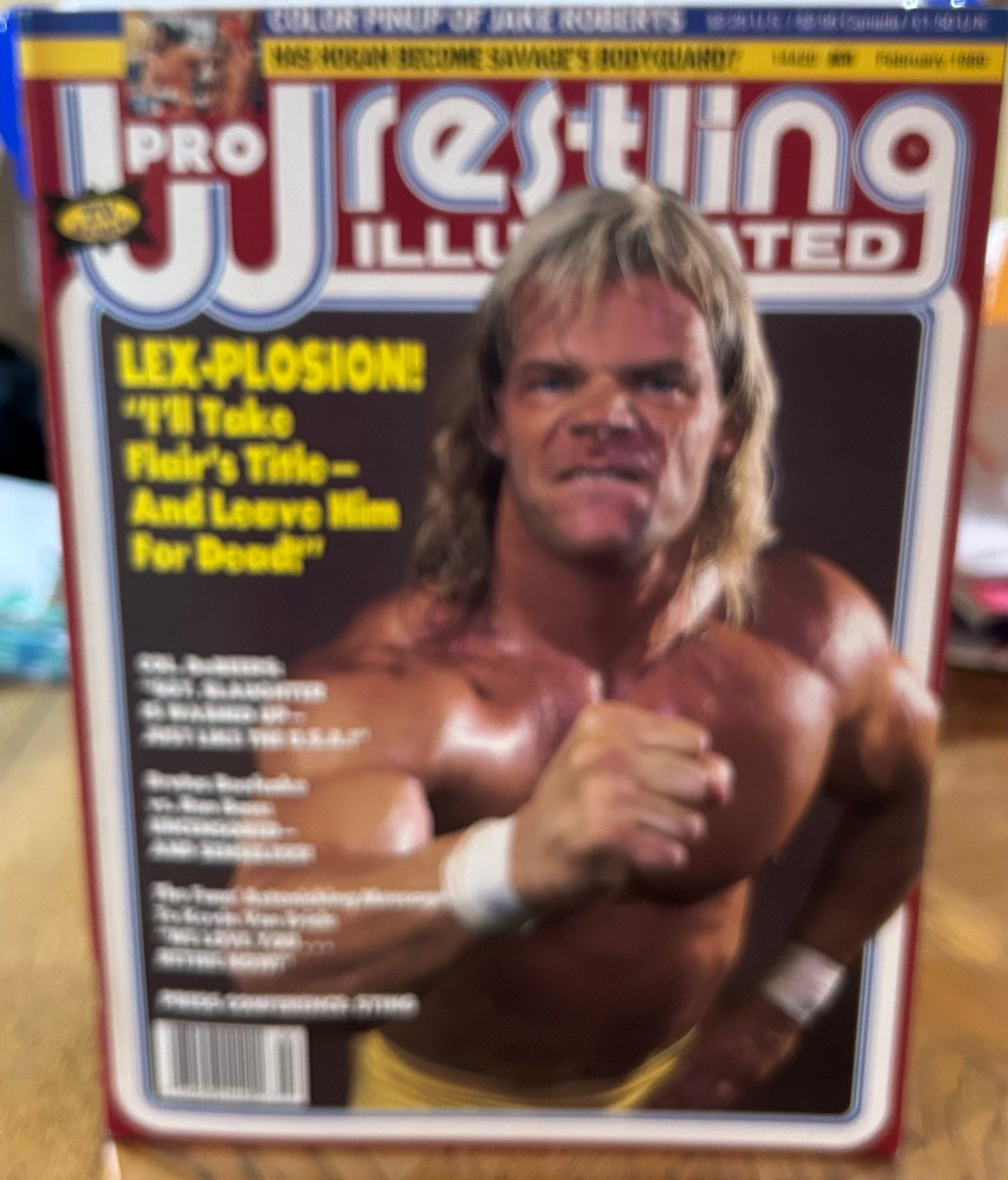 PWI Pro Wrestling Illustrated Magazine Feb. 1989 (Jake Roberts Full Color Poster Inside)
