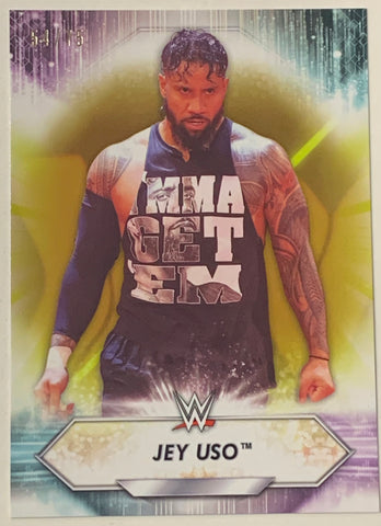 Jey Uso 2021 WWE Topps Parallel Card #54/75