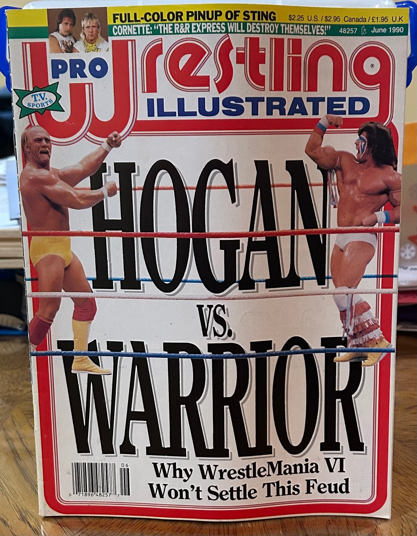 PWI Pro Wrestling Illustrated Magazine June 1990 (AWESOME Sting Full Color Poster Inside)