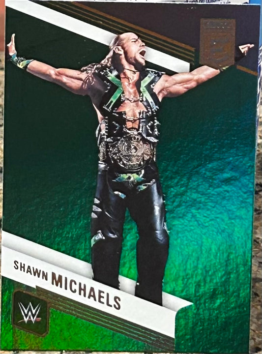 Shawn Michaels 2023 WWE Donruss Elite Green Refractor Card