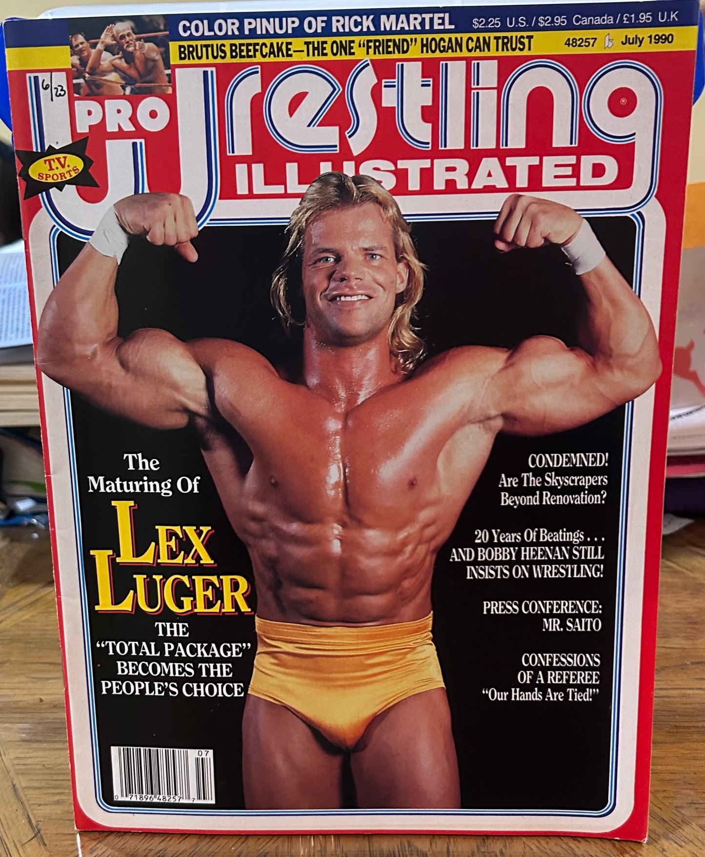 PWI Pro Wrestling Illustrated Magazine July 1990 (Rick Martel Full Color Poster Inside)