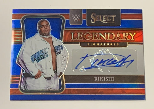 Rikishi 2022 WWE Select Legendary Blue Signatures Auto Card #44/49