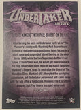 Undertaker 2017 WWE Topps “Undertaker Tribute” Insert Card #15 of 40