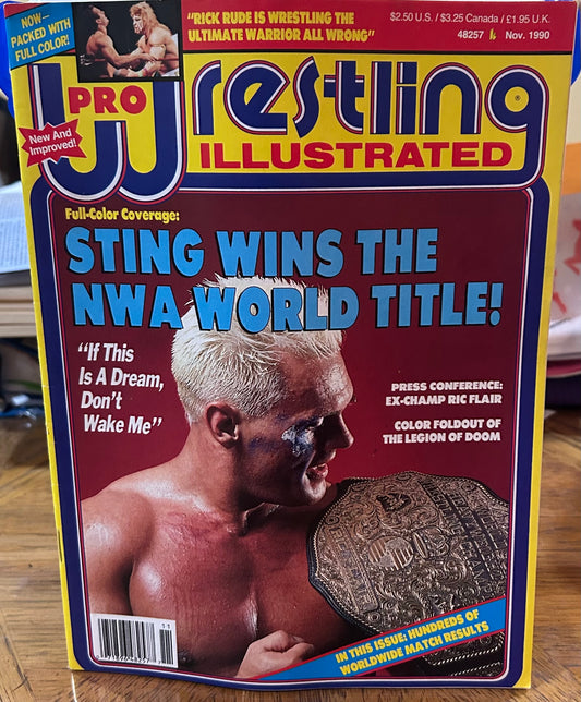 PWI Pro Wrestling Illustrated Magazine Nov. 1990 (Road Warriors Full Color Poster Inside)