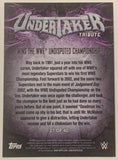 Undertaker 2017 WWE Topps “Undertaker Tribute” Insert Card #27 of 40