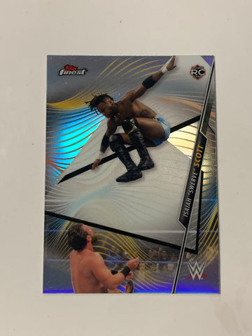 Swerve Strickland 2020 Topps Finest ROOKIE Refractor Card RED HOT AEW