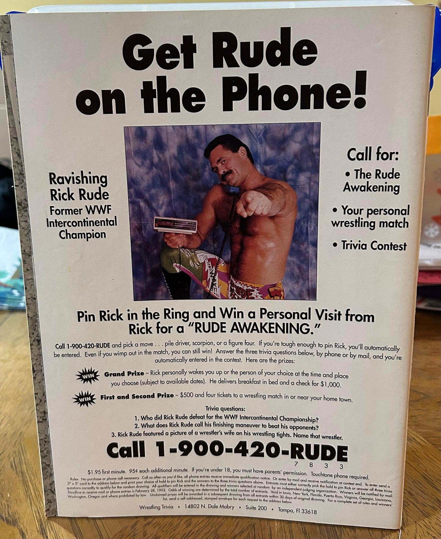 PWI Pro Wrestling Illustrated Magazine PWI 500 Dec. 1991 (Ricky Steamboat Full Color Poster Inside)