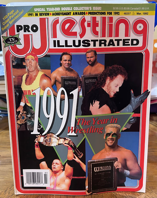 PWI Pro Wrestling Illustrated Magazine March 1992 (1991 The Year In Wrestling)