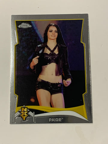 Paige 2014 WWE NXT Topps Chrome Rookie Card AEW