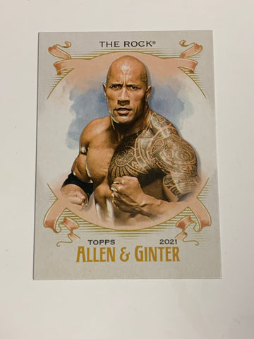 The Rock 2021 WWE Topps Heritage “Allen & Ginter” Insert Card