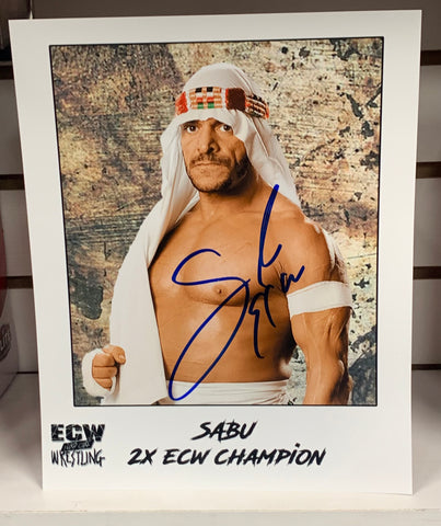 SABU Signed Exclusive ECW 8x10 Color Photo (Comes w/COA) (Newly Listed)