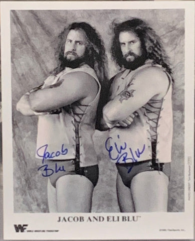 Jacob & Eli Blu Signed 8x10 Classic WWE  (Comes w/COA)