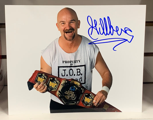 Gillberg Signed WWE 8x10 Color Photo COA