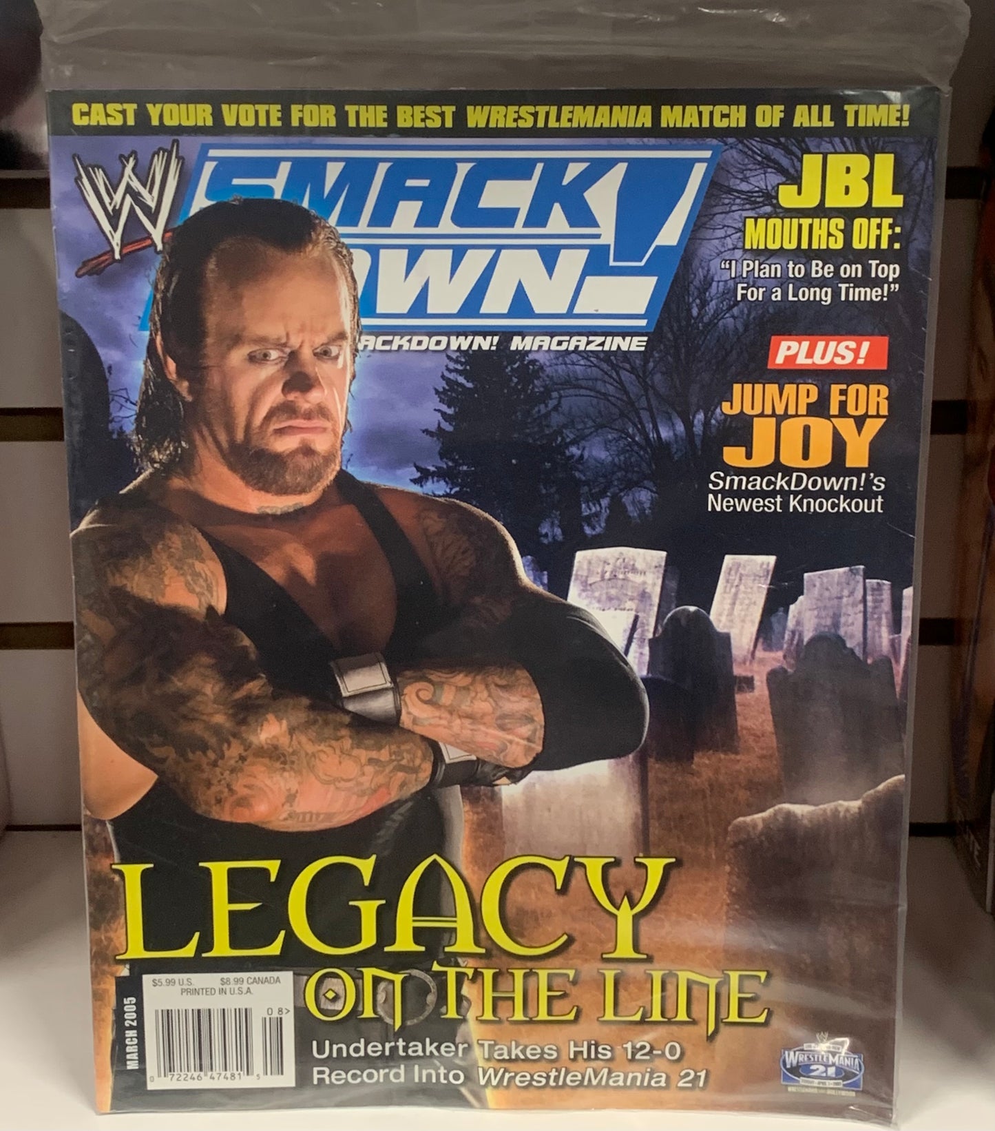 WWE Smackdown Magazine March 2005 (Sealed) Undertaker
