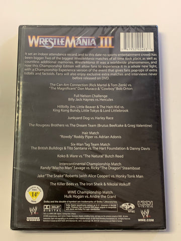 WWE WrestleMania 3 DVD (Championship Edition) Hulk Hogan Andre