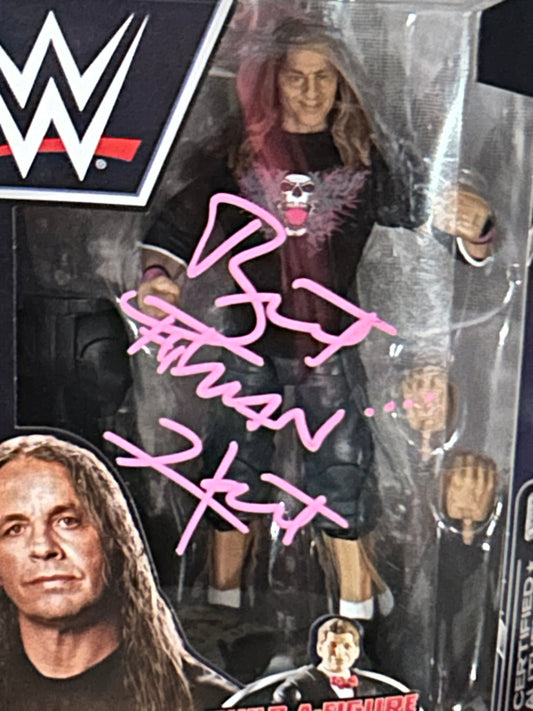 + SIGNED Bret “The Hitman” Hart WWE Wrestlemania Elite Action Figure (Comes w/COA)