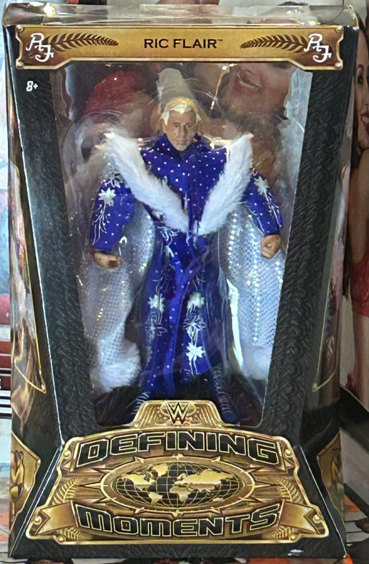 + Ric Flair (Blue Robe) WWE Mattel Defining Moments Elite Action Figure