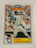 Rickey Henderson 1986 Topps All-Star Game Commemorative Card NY YANKEES