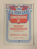 Rickey Henderson 1988 Topps All-Star Game Commemorative Card NY YANKEES