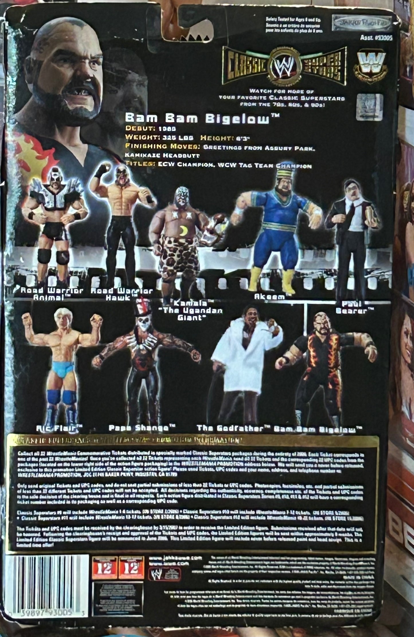 + Bam Bam Bigelow WWE Jakks Classic Superstars Action Figure