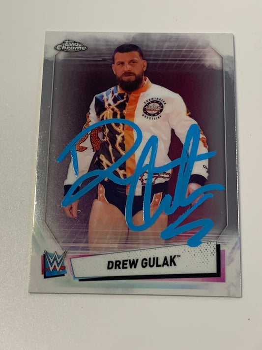 Drew Gulak SIGNED 2021 WWE Topps Chrome Card (Comes w/COA)