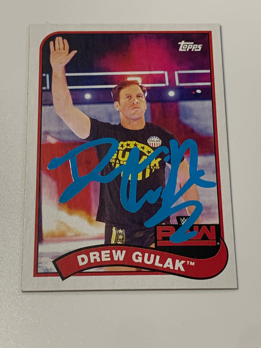 Drew Gulak SIGNED 2018 WWE NXT Topps Card COA